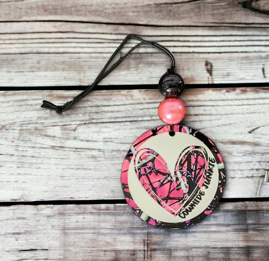 Muddy Girl Heart Car Charm